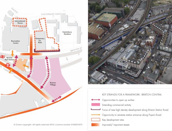 Outline map of Brixton Central investment area