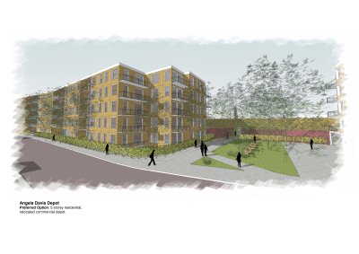 Council's preferred option: 5 storey residential