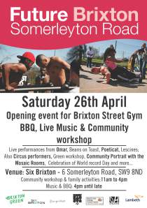 Somerleyton Road Community Fun Day leaflet