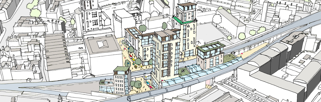 Sketch of Brixton Central masterplan proposals Nov 2014
