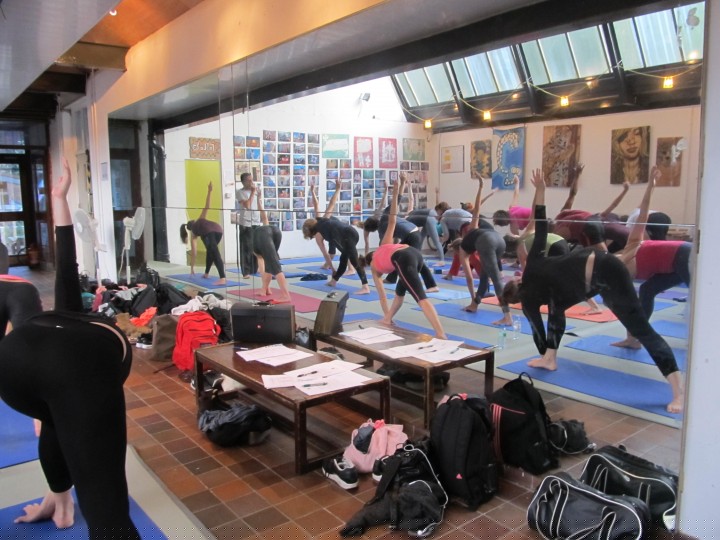 Brixton yoga class in action